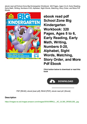 ebook read pdf school zone big kindergarten workbook 320 pages  ages 5 to 6  early reading  early ma