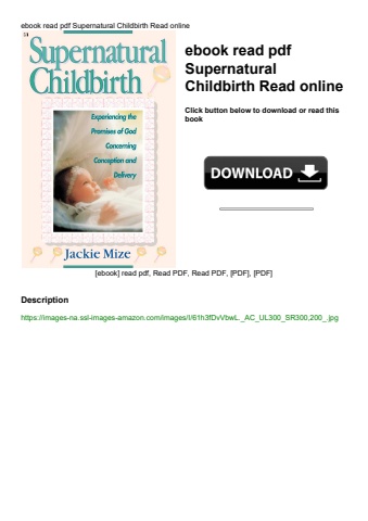 ebook read pdf supernatural childbirth read online