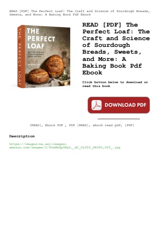 read [pdf] the perfect loaf the craft and science of sourdough breads  sweets  and more a baking boo