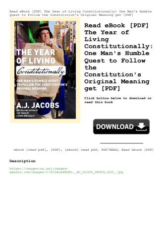 read ebook [pdf] the year of living constitutionally one man's humble quest to follow the constituti