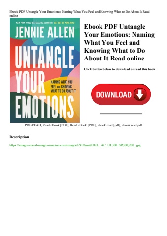 ebook pdf  untangle your emotions naming what you feel and knowing what to do about it read online