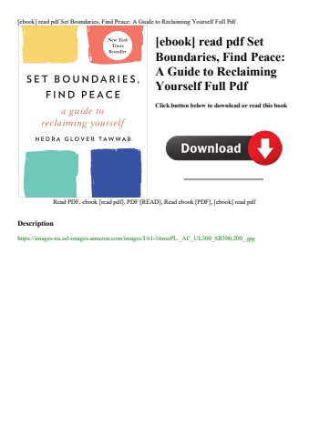 [ebook] read pdf set boundaries  find peace a guide to reclaiming yourself full pdf