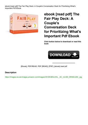 ebook [read pdf] the fair play deck a couple's conversation deck for prioritizing what's important p