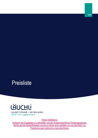 Preisliste Läuchli 2024