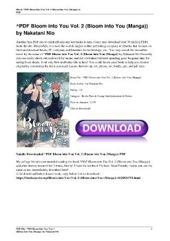 <FREE>^PDF Bloom into You Vol. 2 (Bloom into You (Manga)) by Nakatani Nio