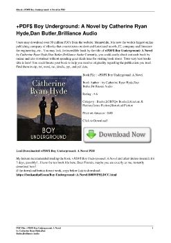 +PDF$ Boy Underground: A Novel by Catherine Ryan Hyde,Dan Butler,Brilliance Audio