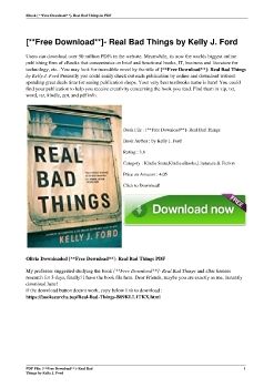 [**Free Download**]- Real Bad Things by Kelly J. Ford