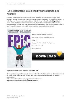 ~>Free Download- Epic (Him) by Sarina Bowen,Elle Kennedy