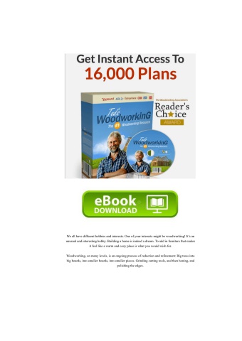 Teds Woodworking PDF Download Ted McGrath (eBook)