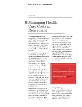 Managing Health Care Costs in Retirement