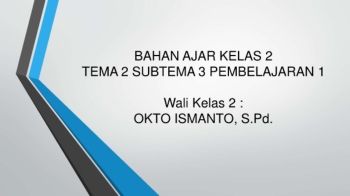 BAHAN AJAR TEMATIK TEMA 2 SUBTEMA 3 PB 1