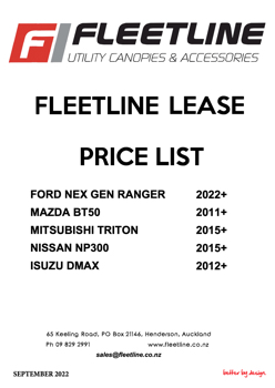 Fleetline FMO Pricing Sep 22