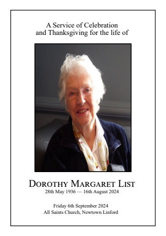 List Margaret - Option 2