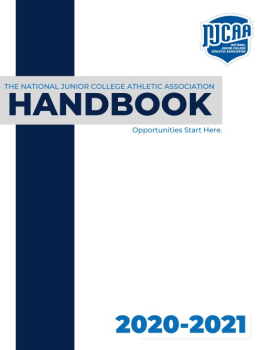 2020-21 NJCAA Handbook - September 2020 Edition