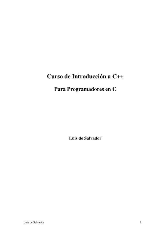 Curso de introducción a C++ para programadores en C