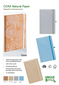 CORA NATURAL PAPER Notebook product sheet (D)