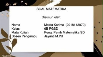 PPT SOAL PMRI MATEMATIKA OPERASI HITUNG CAMPURAN-MELDA KARIMA 2018143070