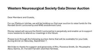 WNS 2024 Gala Dinner Auction