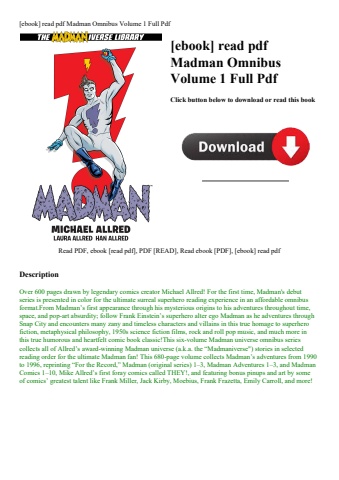 [ebook] read pdf madman omnibus volume 1 full pdf