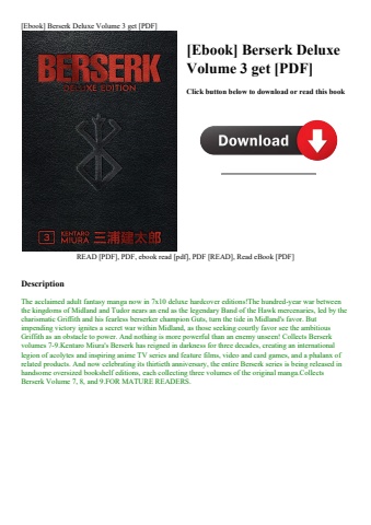 [ebook] berserk deluxe volume 3 get [pdf]