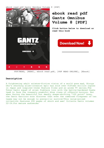 ebook read pdf gantz omnibus volume 8 [pdf]