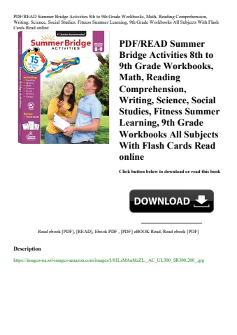 pdfread summer bridge activities 8th to 9th grade workbooks  math  reading comprehension  writing  s