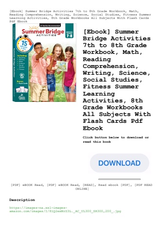 [ebook] summer bridge activities 7th to 8th grade workbook  math  reading comprehension  writing  sc