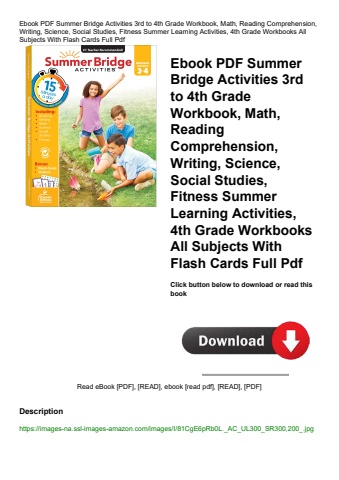 ebook pdf  summer bridge activities 3rd to 4th grade workbook  math  reading comprehension  writing