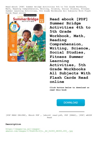 read ebook [pdf] summer bridge activities 4th to 5th grade workbook  math  reading comprehension  wr