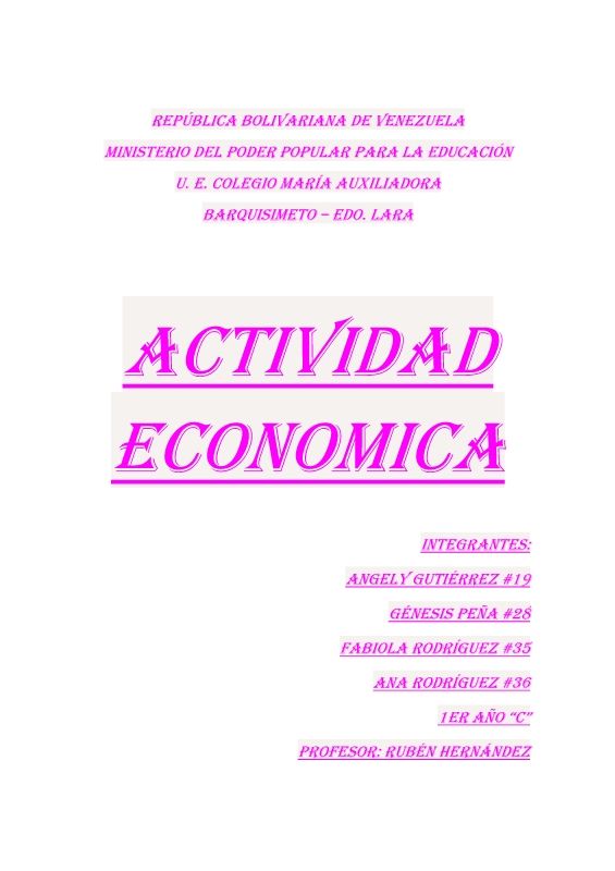 actividad economica