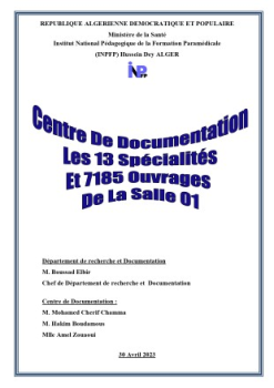 01 Centre De Documentation Les 13 Spécialités Et 7185 Ouvrages De La Salle 01