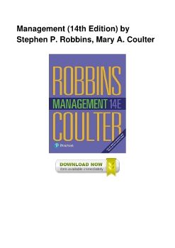 Management (14th Edition) by Stephen P. Robbins, Mary A. Coulter