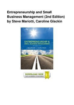 Entrepreneurship and Small Business Management (2nd Edition) by Steve Mariotti, Caroline Glackin