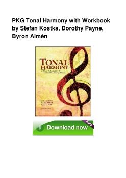 PKG Tonal Harmony with Workbook by Stefan Kostka, Dorothy Payne, Byron Almén
