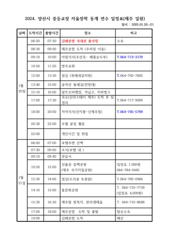 2024 양산교장단 제주도워크숍