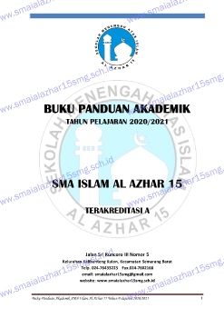 BUKU PANDUAN AKADEMIK SMAI AL AZHAR 15 2020