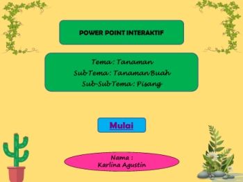 PEMBELAJARAN TEMA PISANG