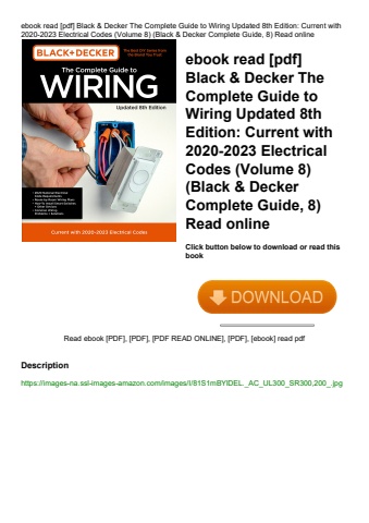ebook read [pdf] black & decker the complete guide to wiring updated 8th edition current with 2020-2