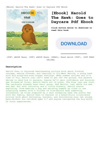 [ebook] harold the hawk goes to daycare pdf ebook