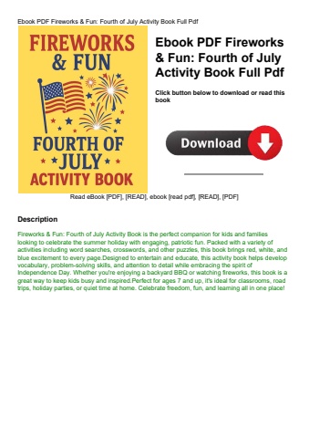 ebook pdf  fireworks & fun fourth of july activity book full pdf