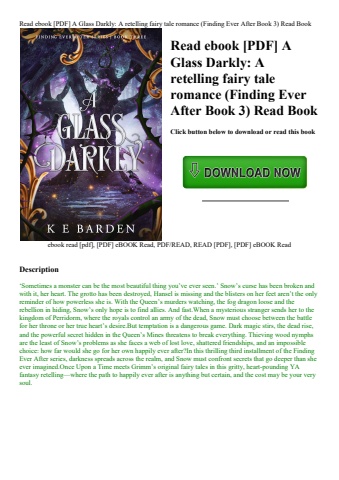read ebook [pdf] a glass darkly a retelling fairy tale romance (finding ever after book 3) read book