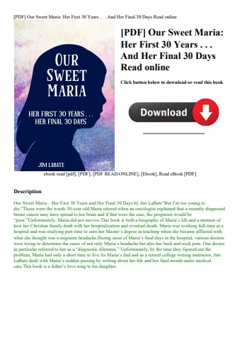 [pdf] our sweet maria her first 30 years