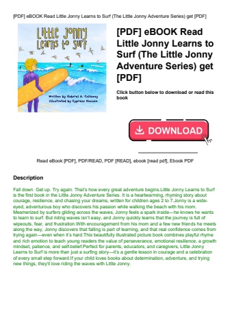 [pdf] ebook read little jonny learns to surf (the little jonny adventure series) get [pdf]
