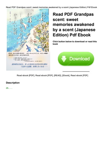 read pdf grandpas scent sweet memories awakened by a scent (japanese edition) pdf ebook