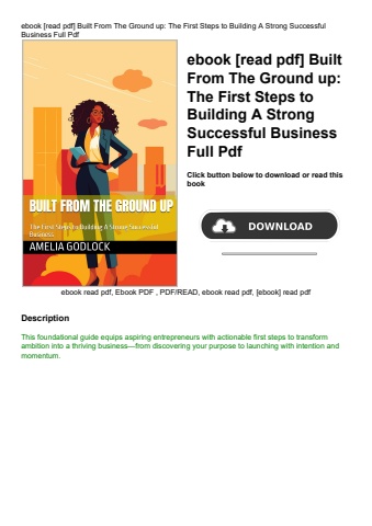 ebook [read pdf] built from the ground up the first steps to building a strong successful business f