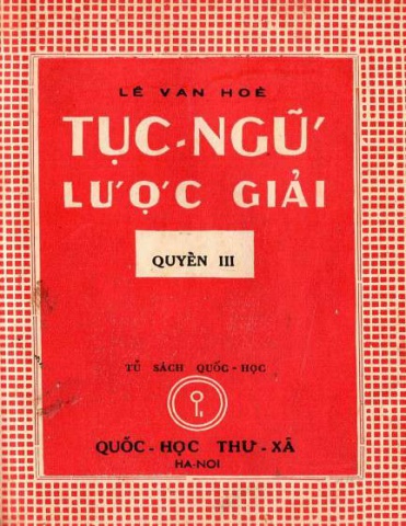 Tục Ngữ Lược Giải Quyển III