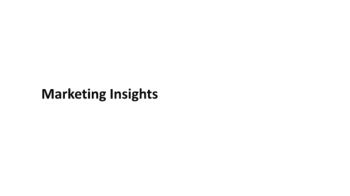 Marketing Insights