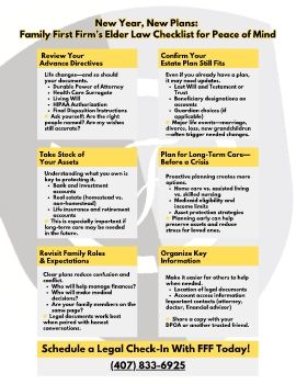 New Year, New Plans: An Elder Law Checklist for Peace of Mind