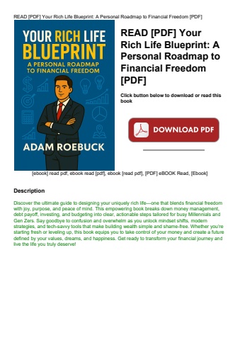 read [pdf] your rich life blueprint a personal roadmap to financial freedom [pdf]