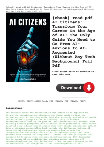 [ebook] read pdf ai citizens transform your career in the age of ai the only guide you need to go fr